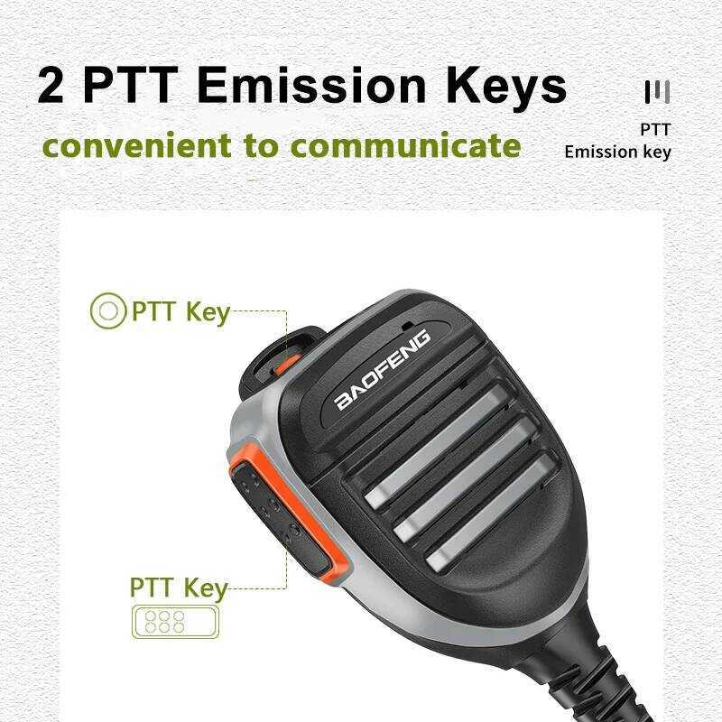 ▥ ลําโพง Dm-32 ไมโครโฟน PTT ไหล่ Mic แบบพกพาสําหรับ  888S Uv-5R Walkie Talkie วิทยุอุปกร