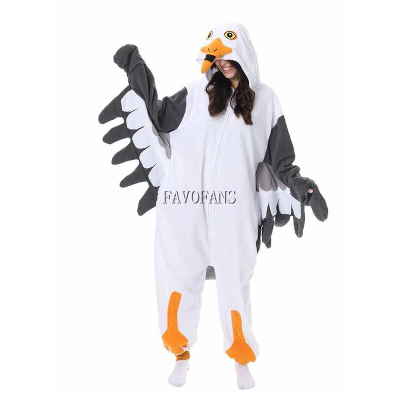 C Favofans Adult Kigurumis Pyjamas Halloween Onesie Seagull For Women Men Cartoon Pajama Homewear C