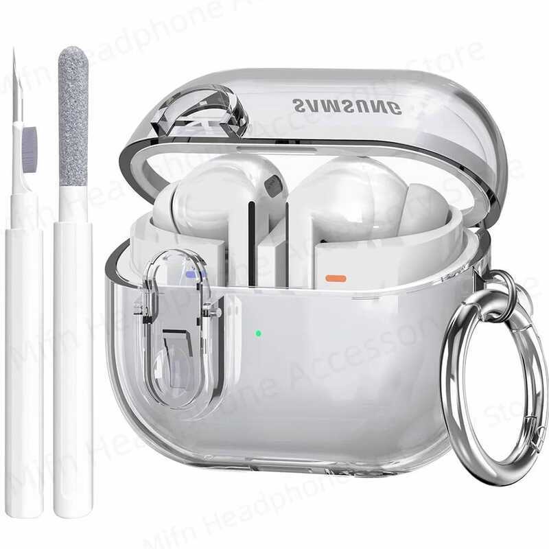 ล็อคโปร่งใสพร้อมชุดทำความสะอาด 2024 Cae amung galaxy bud 3/galaxy bud3 pro สำหรับ Galaxy Bud 3 3Pro