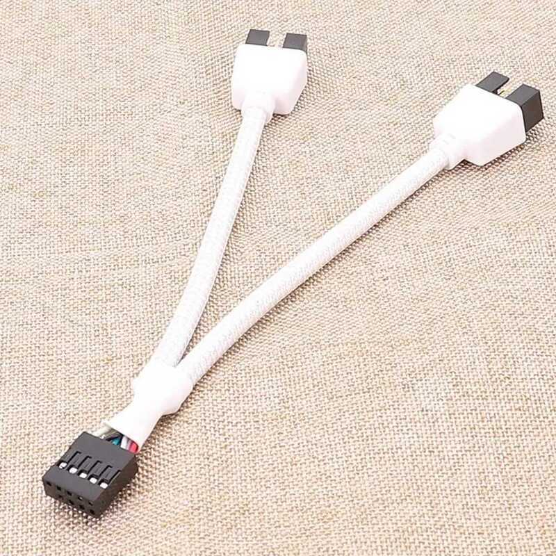 9 สายต่อขยาย พิน ขนาด 12 ซม. สำหรับเมนบอร์ด อะแดปเตอร์ USB หัวแยก ตัวเมีย 1 ต่อ 2 ตัวผู้ สำหรับเดสก์