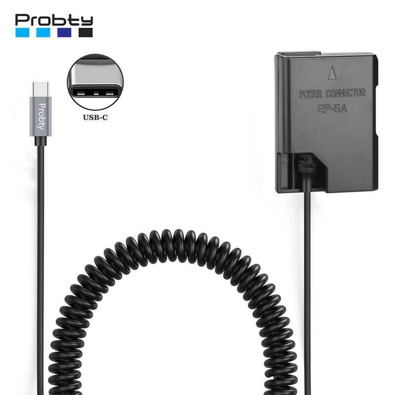 USB-C ชุดอะแดปเตอร์ไฟ EP-5A แบตเตอรี่จำลอง EN-EL14 EN-EL14a สำหรับ Nikon D3100 D3200 D3300 D3400 D35