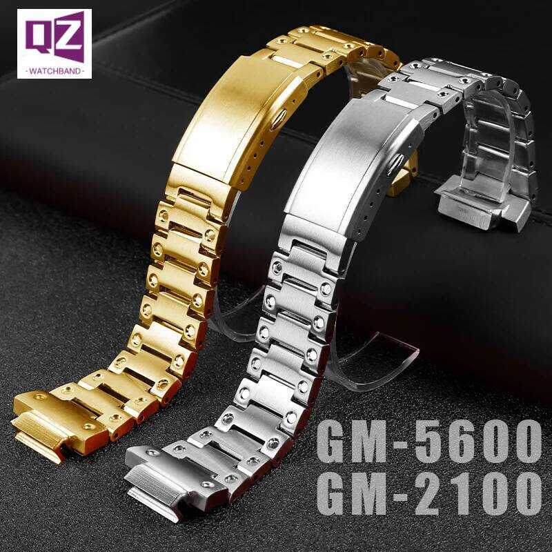 C Stainless Steel Watchband For Casio Gw-B5600 Dw5600/M5610/Gmw-B5000/Ga2100/Gm-2100 Gm5600 Watch B