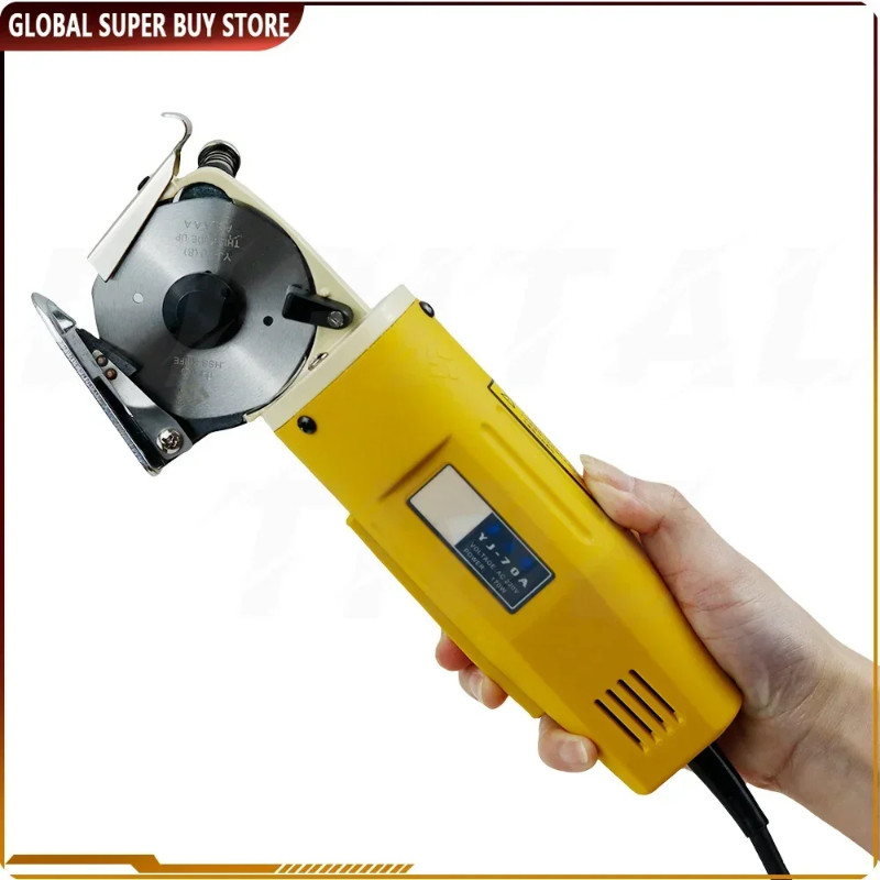 YJ-70A Electric Fabric Scissors Round Knife Cutting Machine with Blade 220V Electric Rotary Cloth C