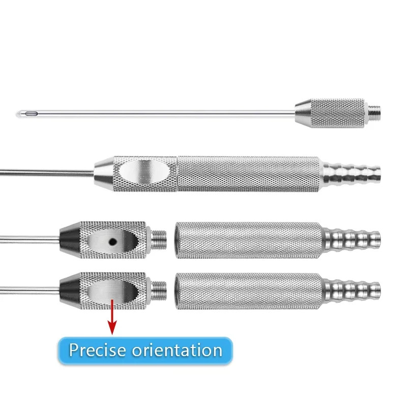 Single Hole Cannula Autoclavable Liposuction Cannula Needle Threaded Handle Fat Transplantation Too