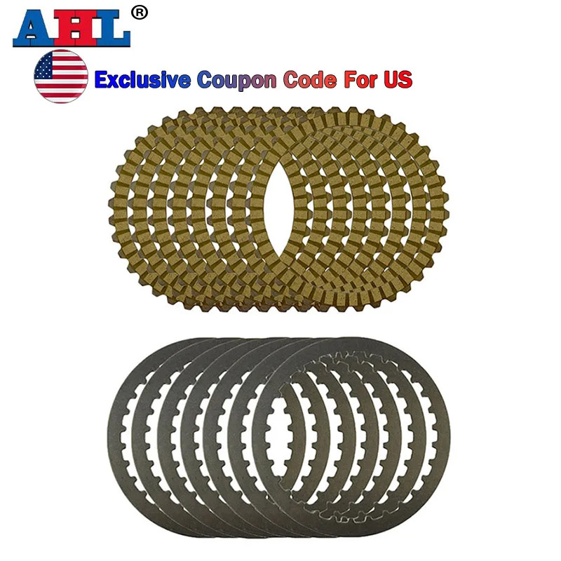 AHL Motorcycle Yellow Clutch Plates & Steel Friction Plate For Harley XL883 XL1200X XL1200V Sportst
