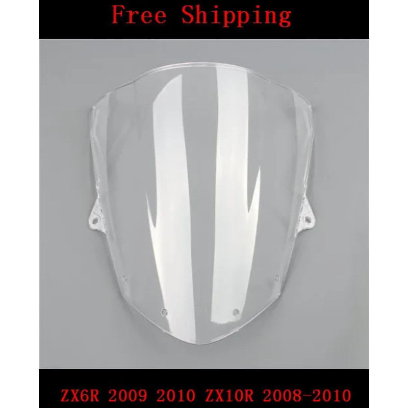 For Kawasaki ZX6R 2009 2010 ZX10R 2008 2009 2010 motorcycle Double bubble windshield windscreenZX 6