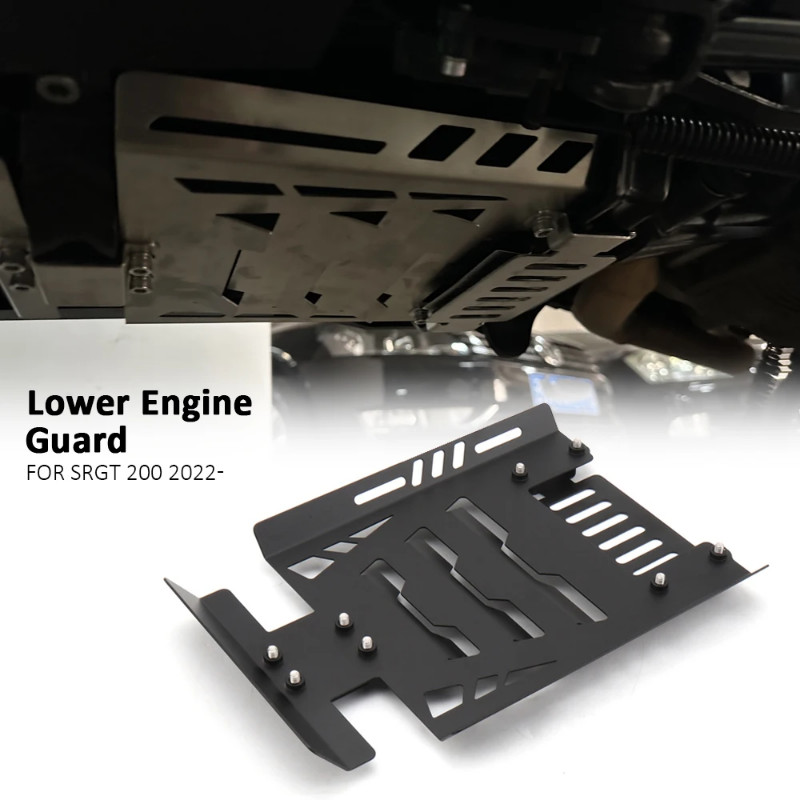New Motorcycle Engine Guard Chassis Protection Cover Black Skid Plate For Aprilia SRGT200 SRGT 200