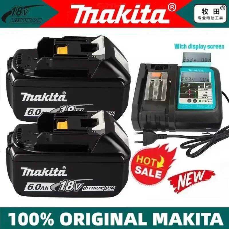18V แบตเตอรี่เครื่องมือไฟฟ้า 6.0Ah ชาร์จใหม่ได้ 100% สำหรับ Makita BL1830B BL1830 BL1840B BL1840 BL1
