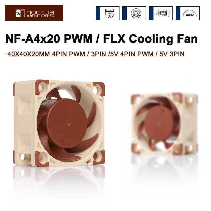 NF-A4x20 โนคทัว พัดลมระบายความร้อน 40 มม. 12V 5V PWM/FLX พัดลมระบายความร้อน CPU สำหรับเคสและหม้อน้ำ