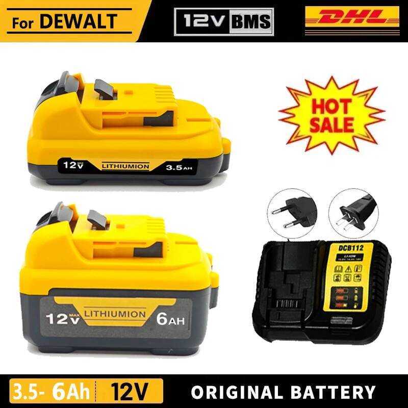 6Ah 12V ,DCB123, DCB125, DCB124, DCB122, เครื่องมือไฟฟ้า DCD710 สำหรับแบตเตอรี่ลิเธียมไอออน ,DCB123,