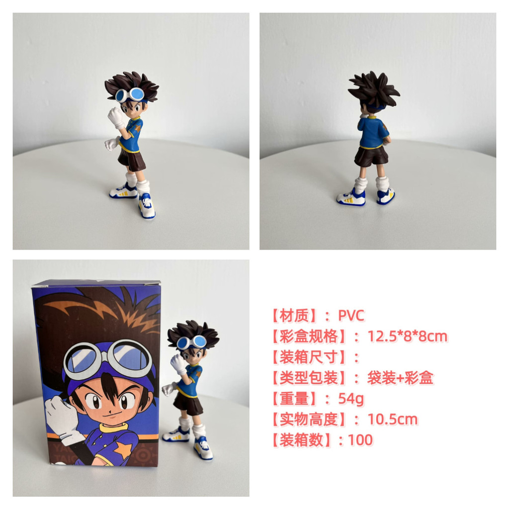 Digimon Taichi Yagami ยืนรูปเครื่องประดับ Taichi Yagami Agumon Tyrannosaurus อะนิเมะรูปแบบ