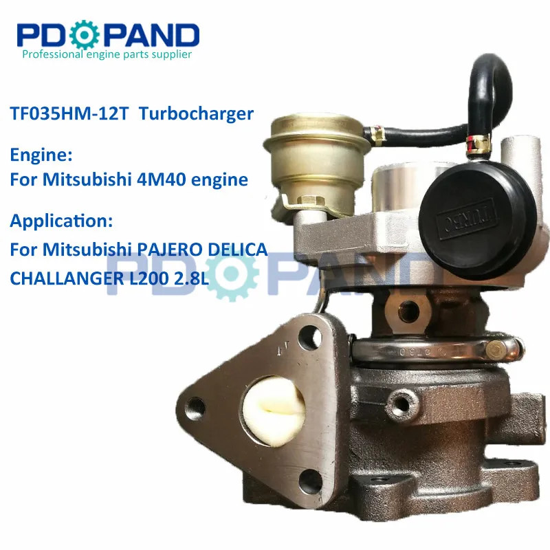 TF035 turbocharger turbo charger kit for Mitsubishi PAJERO CHALLANGER DELICA L200 4M40CK engine 2.8