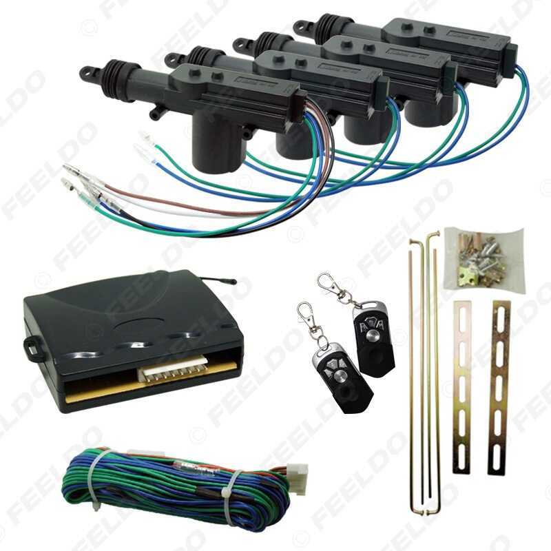 รถรีโมทคอนโทรลเซ็นทรัลควบคุมล็อครถเซ็นทรัลควบคุมล็อคระบบ Keyless Entry 4 ประตูหนึ่งสําหรับสามรีโมทคอ
