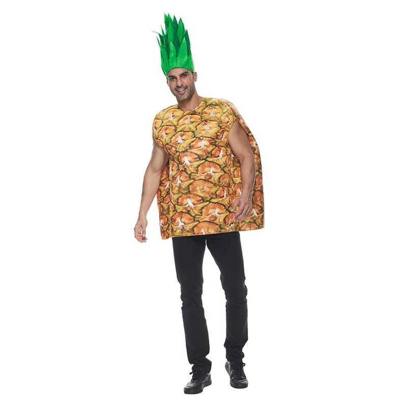 C Adults F Pineapple Costume Halloween Cute Fruit Dress Up Carnival Easter Purim Fancy Dress