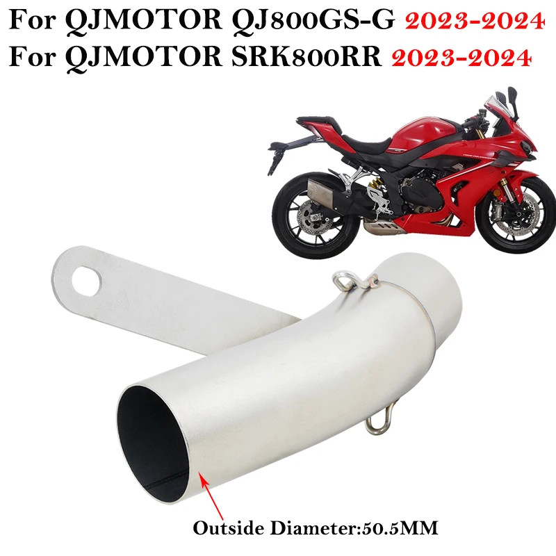Slip On For QJMOTOR QJ800GS-G QJ 800 GS-G SRK800RR 2023 2024 Motorcycle Exhaust Escape Modified Mid