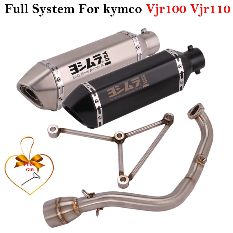 Slip On For kymco Vjr100 Vjr110 Motorcycle Full System Exhaust Escape Modify Front Link Pipe Moto M