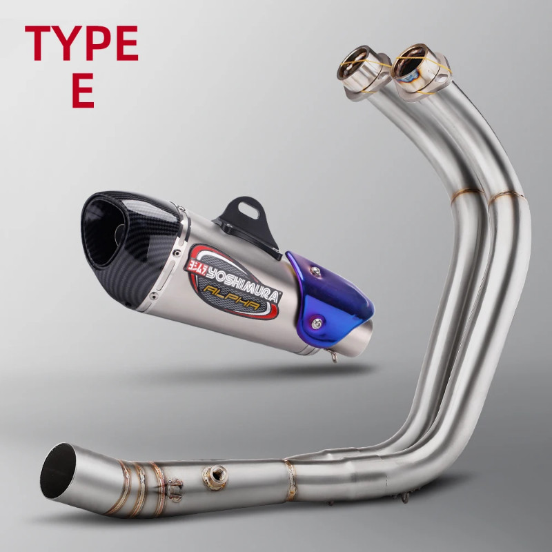 Motorcycle Full sc Exhaust System with yoshimura alpha Muffler Pipe For Yamaha MT07 FZ07 MT 07 MT-0