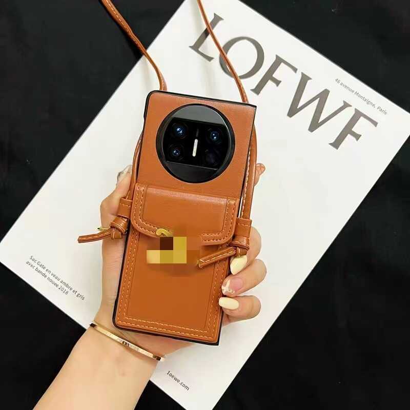 Street Wear Diagonal Card Holder เหมาะสําหรับ Huawei matex5 เคสโทรศัพท์ p70 เคสป้องกันหน้าจอพับ mate