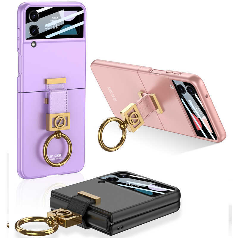 GKK เหมาะสําหรับ Samsung Flip4 เคสโทรศัพท์หน้าจอพับบางเฉียบ Z แหวน Z Flip4 เคสป้องกัน