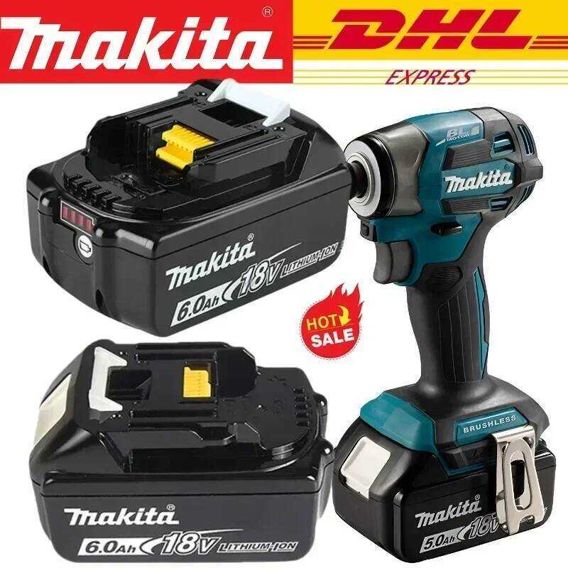BL1840 แบตเตอรี่ ของแท้ที่เข้ากันได้กับเครื่องมือไฟฟ้า Makita 18V รุ่น DDF487 DGA404 DTW700 DTD173 แ
