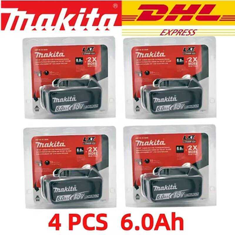 18V แบตเตอรี่ชาร์จใหม่ 6.0Ah ของแท้ 100% Makita BL1830 BL1830B BL1840 BL1840B BL1850 BL1850B เครื่อง