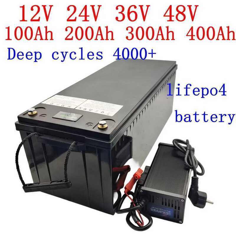 200AH 12V 300AH 400Ah 24V 150Ah 200Ah 36V 48V 100Ah Lifepo4 แบตเตอรี่ลิเธียมสำหรับระบบเสียงรถยนต์และ