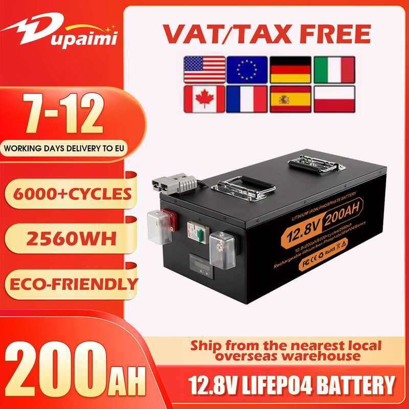 LiFePO4 แบตเตอรี่ลิเธียมไอออนฟอสเฟต ขนาด 100Ah 200Ah 280Ah 300Ah 400Ah 12V 24V 48V พร้อม BMS ในตัว ส
