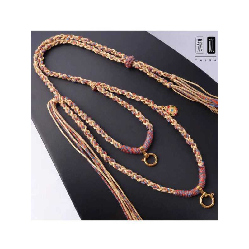T ประเทศไทย Amulet Chain เชือกเส้นเล็กคู่ Upper Lower สองแขวนสามารถแขวนทิเบต Thangka จี้หยกพระพุทธรู