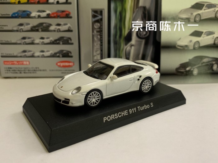 1: 64 Jingshang Porsche 911 Turbo S White Porsche 997 โมเดลรถอัลลอย