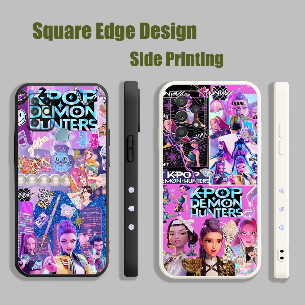 สําหรับ Vivo Y91/Y93/Y91i/Y95 Y91C Y15A Y15S Y53 V11i Z3i S1 V21e Y76 Kpop Demon Hunters สีชมพูความง