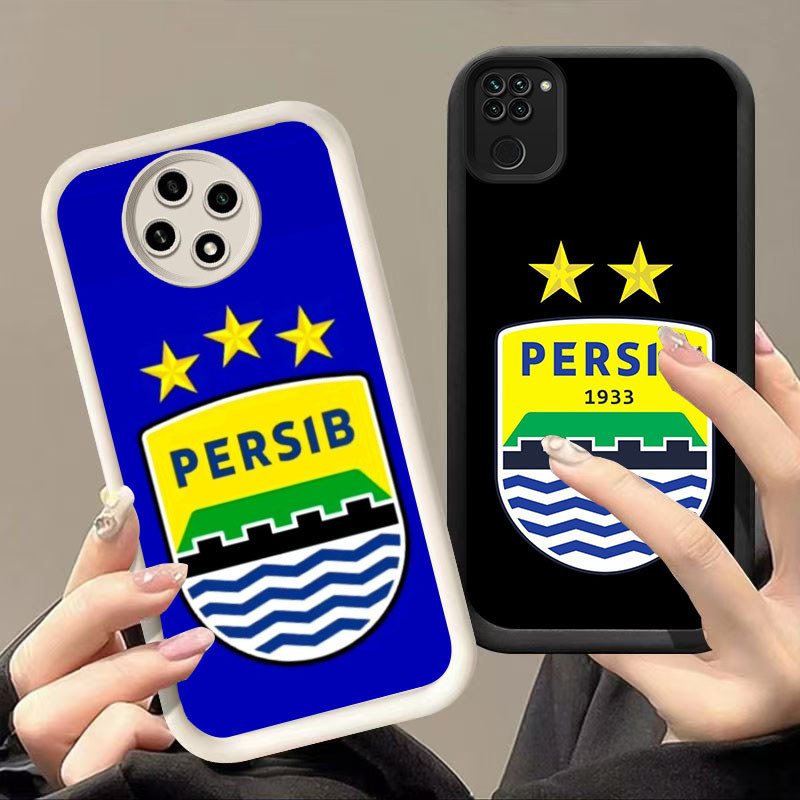 HK-2 AING PERSIB ฟุตบอล Club ปลอกกันกระแทกสําหรับซิลิโคนสีดําและสีขาว Xiaomi Redmi Note Poco 8 9 9S 