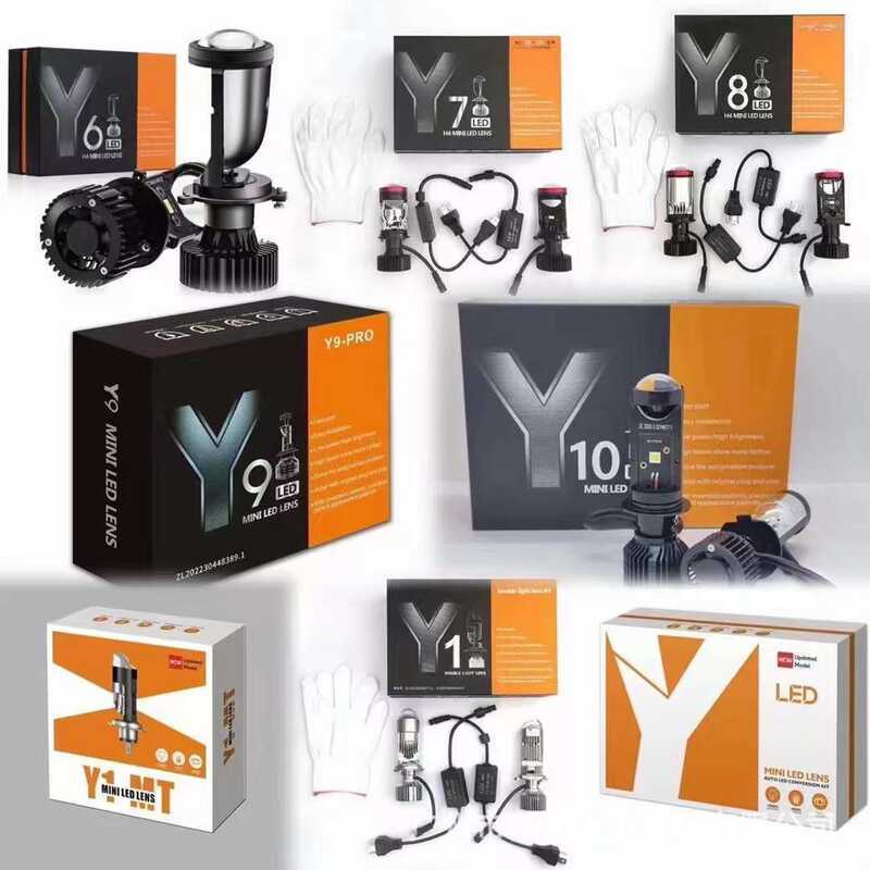 Y6DY8Y7DY9H4 เลนส์รถยนต์รถจักรยานยนต์ Universal LED ไฟหน้า Fisheye Light Far Near Light 12-24V