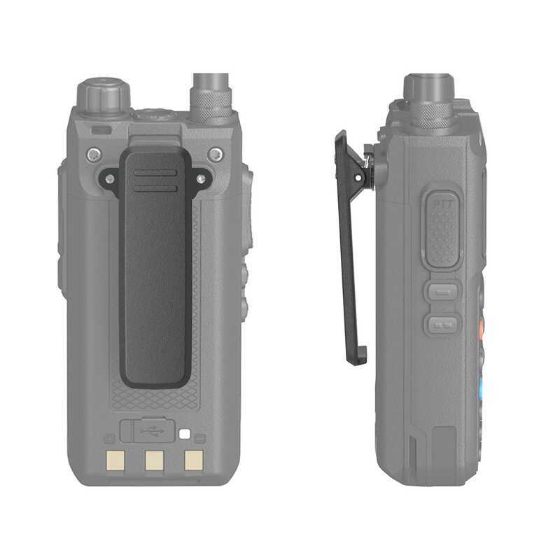 ▥ Dm-1701 เข็มขัดคลิป Uv-5Rh PRO แบตเตอรี่สนับสนุนคลิปสําหรับ Uv-26 Dr-1802 Uv-5Rm Gm-5Rh กลับ