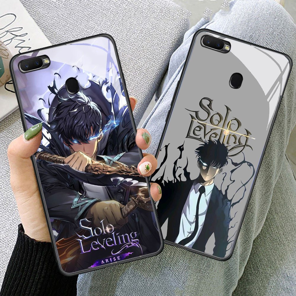 TS-94 Solo Leveling Anime HD Glass Casing สําหรับ OPPO A7 A12 A12S A11K A5S F9 F7 F5 Realme 2 Pro