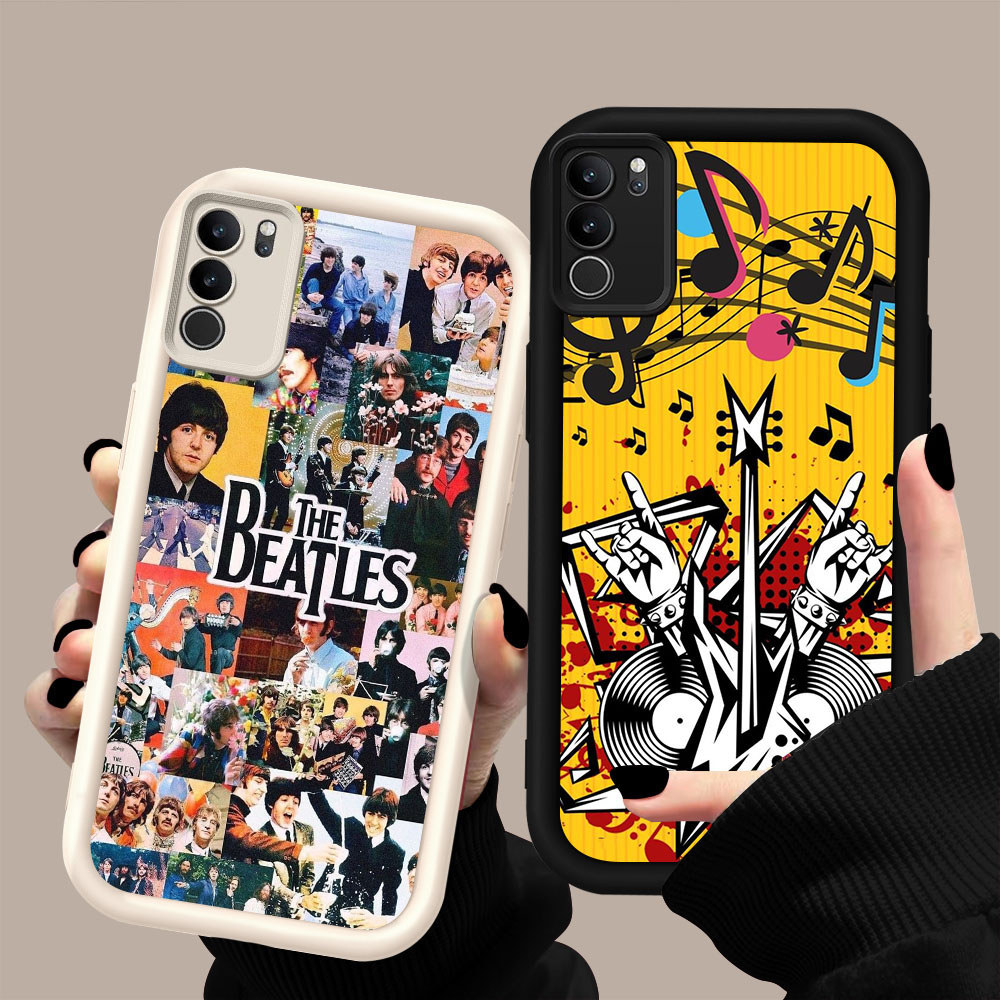 HK-42 Rock Band ปลอกกันกระแทกสําหรับซิลิโคนสีดําและสีขาว VIVO Y19S V40 V50 Y200 Y300 Y400 Lite Pro P