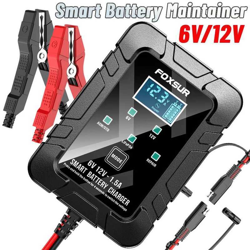 12V 6V เครื่องชาร์จแบตเตอรี่อัตโนมัติสำหรับ RV รถยนต์ รถบรรทุก รถจักรยานยนต์ AGM ตะกั่ว-กรด LiFePO4