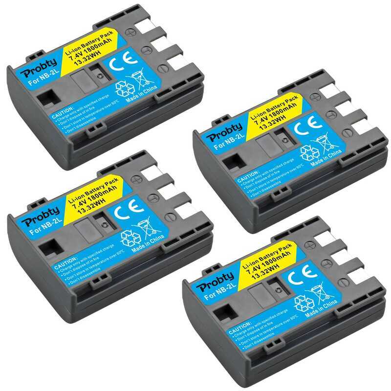 1800mAh แบตเตอรี่กล้องดิจิตอล NB-2L NB2L NB-2LH NB 2LH NB2LH สำหรับ Canon Rebel XT XTi 350D 400D G9