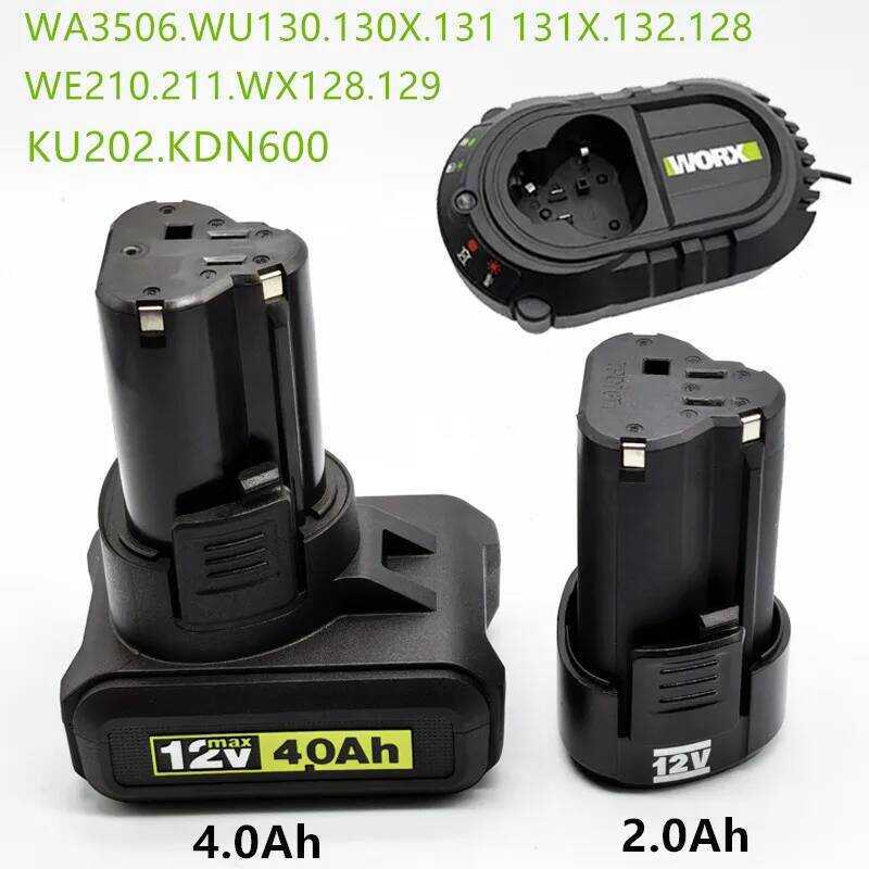 4.0Ah/2.0Ah ใหม่ สำหรับเครื่องมือไฟฟ้า WORX Kress 12V WA3506 WU127 WU128 WU130 WU131X WU132 WU280 WX
