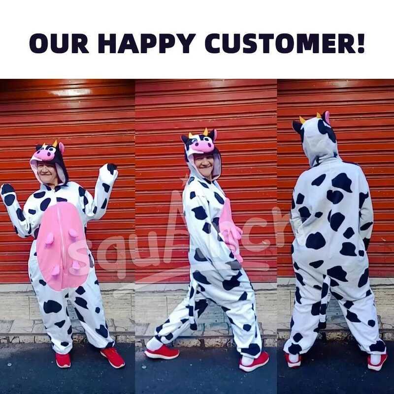 C Cow Kigurumi Anime Onesies For Women And Men, Work Clothes, Fun, Cute, Soaked Adult, Winter, Slee