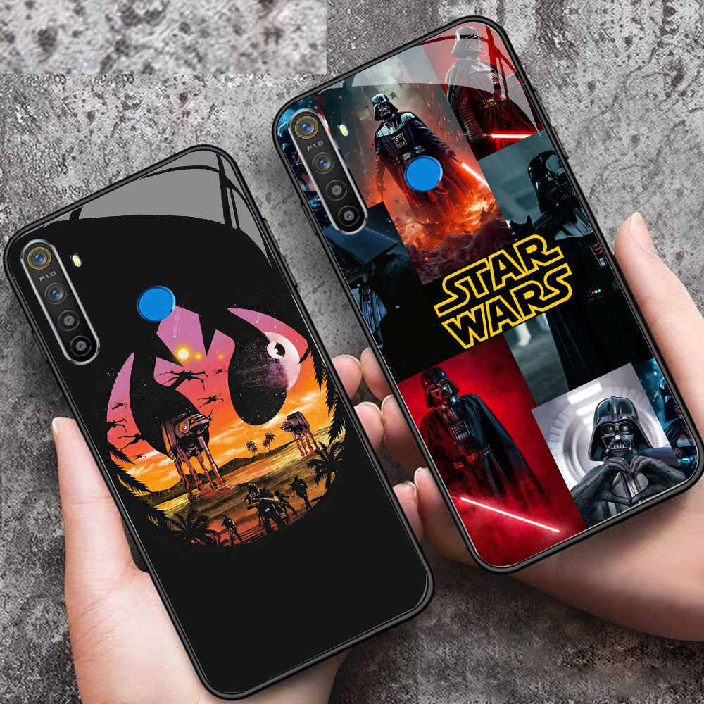YS-88 Star Wars HD Glass Casing สําหรับ Oppo Reno 12F 13F F27 Realme 5 5i 5S 3 3i 6i 7 C65 Narzo 10 