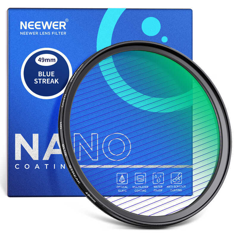 NEEWER/NEEWER HD Blue Brushed Filter กล้องถ่ายภาพกรอง Optical Glass ทนทาน