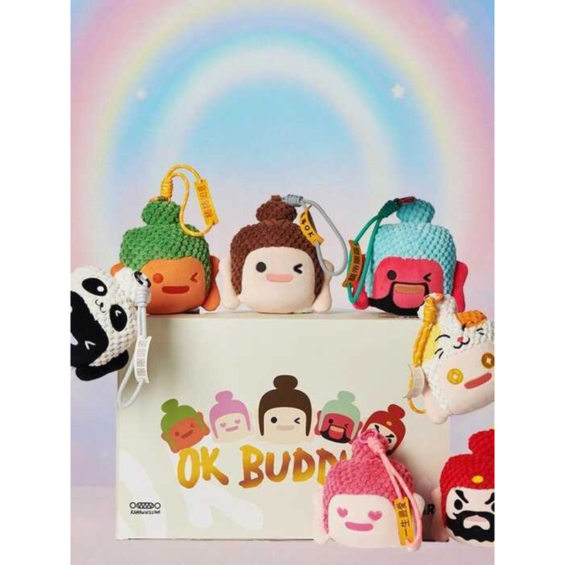 C Thai Style Plush Keychain Pendant OK Buddha Soft Toy Character Fabric Material Unisex Universal A