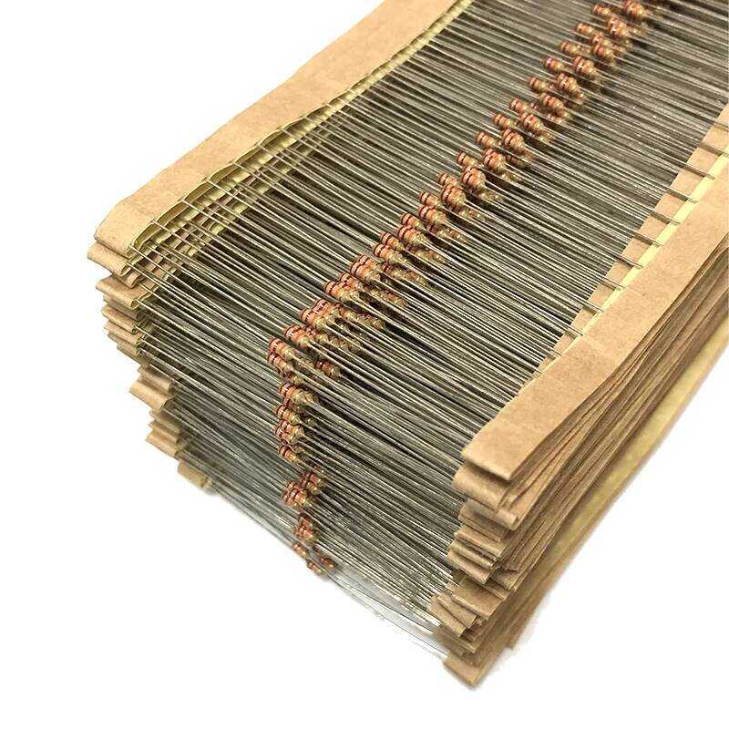 ชิ้น 100 ตัวต้านทานฟิล์มคาร์บอน 1/8W 5% 2R7 27R 270R 2K7 27K 270K 2.7 27 270 R K โอห์ม 0.125W 0R--1M