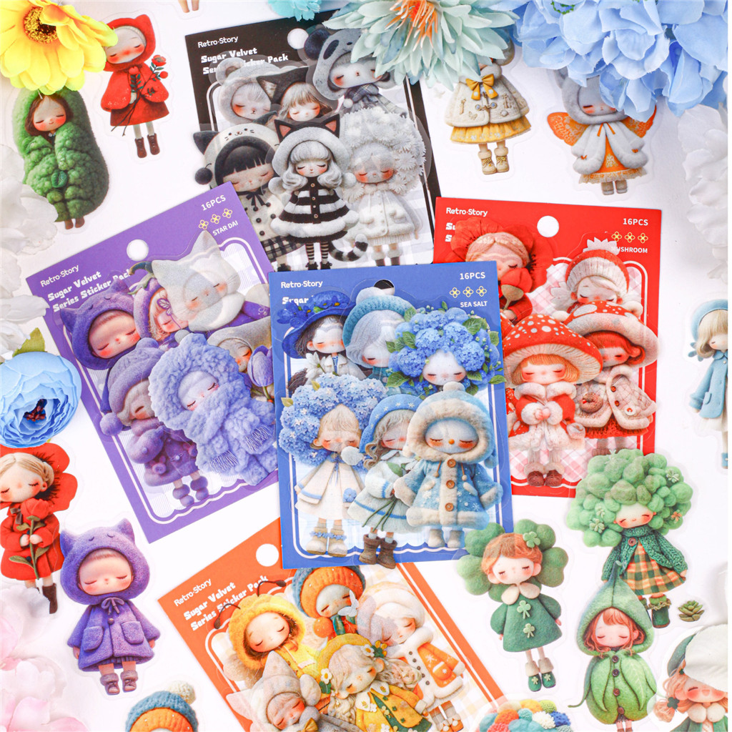 20ชิ้น/ล็อต น่ารัก เครื่องเขียนสติกเกอร์น้ําตาลกํามะหยี่ไดอารี่วางแผนตกแต่งสติกเกอร์มือถือสมุด ทําเอง สติกเกอร์งานฝีมือ