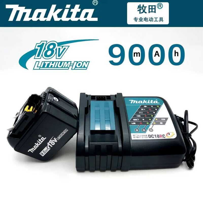 และที่ชาร์จ 18V BL1860 BL1850B BL1850 BL1840 BL1830 แทนที่ด้วยแบตเตอรี่เครื่องมือไฟฟ้า Makita
