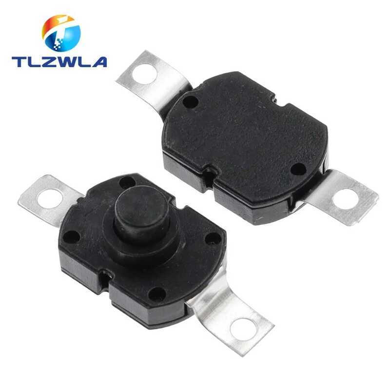 ชิ้น 10 สวิตช์ปุ่มกด 1712KD 30V 1A ล็อค 17X12X9.5MM สำหรับโคมไฟตั้งโต๊ะและไฟฉาย เปิด-ปิด