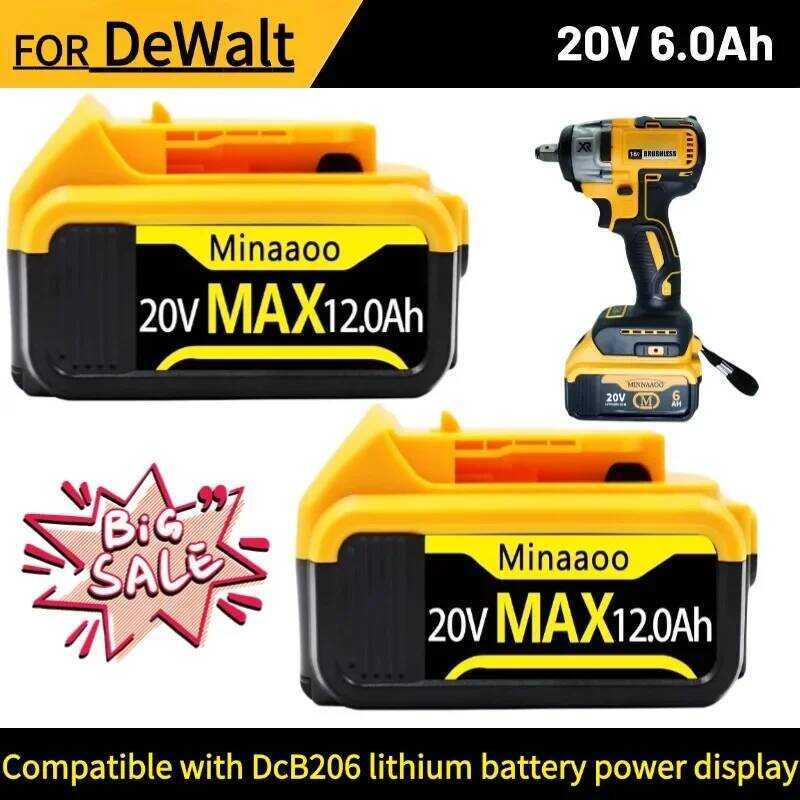 12Ah แบตเตอรี่ทดแทนที่เหมาะสมสำหรับแบตเตอรี่ 20V DCB184 DCB200 DCF892 DCF845 DCF850 DCF911 DCD800 DC