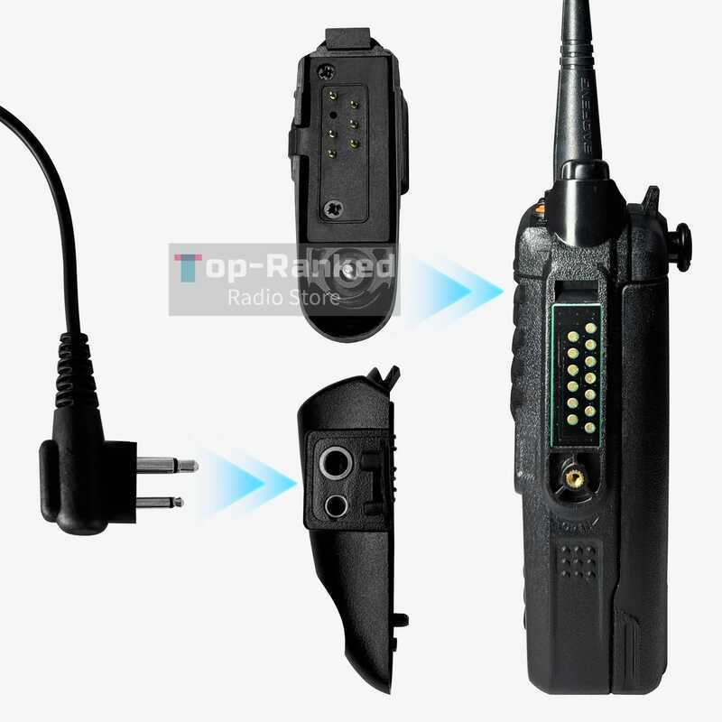 ▥  Uv-9R Plus อะแดปเตอร์เสียงสําหรับ Uv-9G Uv-S22 Uv-98 Gt-3Wp Walkie Talkie สําหรับ 2-P