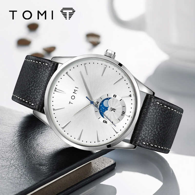 TOMI Dry Electric One Pack Universal Dry Electric Mens Watch Simple Dual Calendar Small Fashion Mens