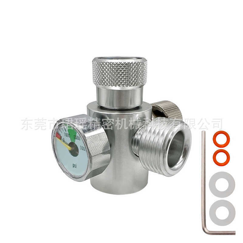 Sodastream โซดาขั้วต่อกระบอกพร้อมเครื่องวัดความดัน Deflatting Knob W21.8-14 สําหรับถังน้ําพืช